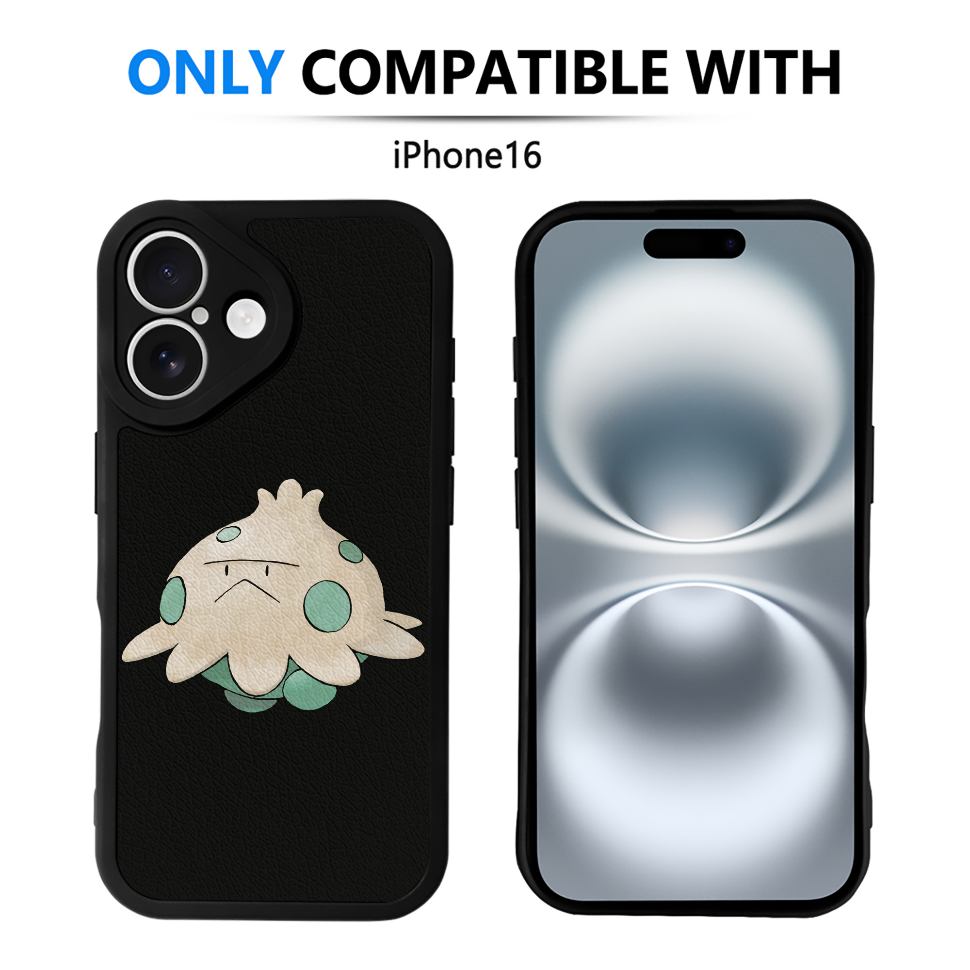 （画像用） ポケットモンスター Pokémon 【iPhone 16シリーズ対応】シリコンスマホケース（レザー調） 材質：シリコン